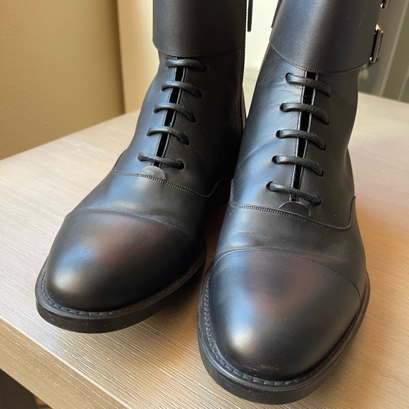BALLY leather Alfred combat boots - Picture 5 of 8